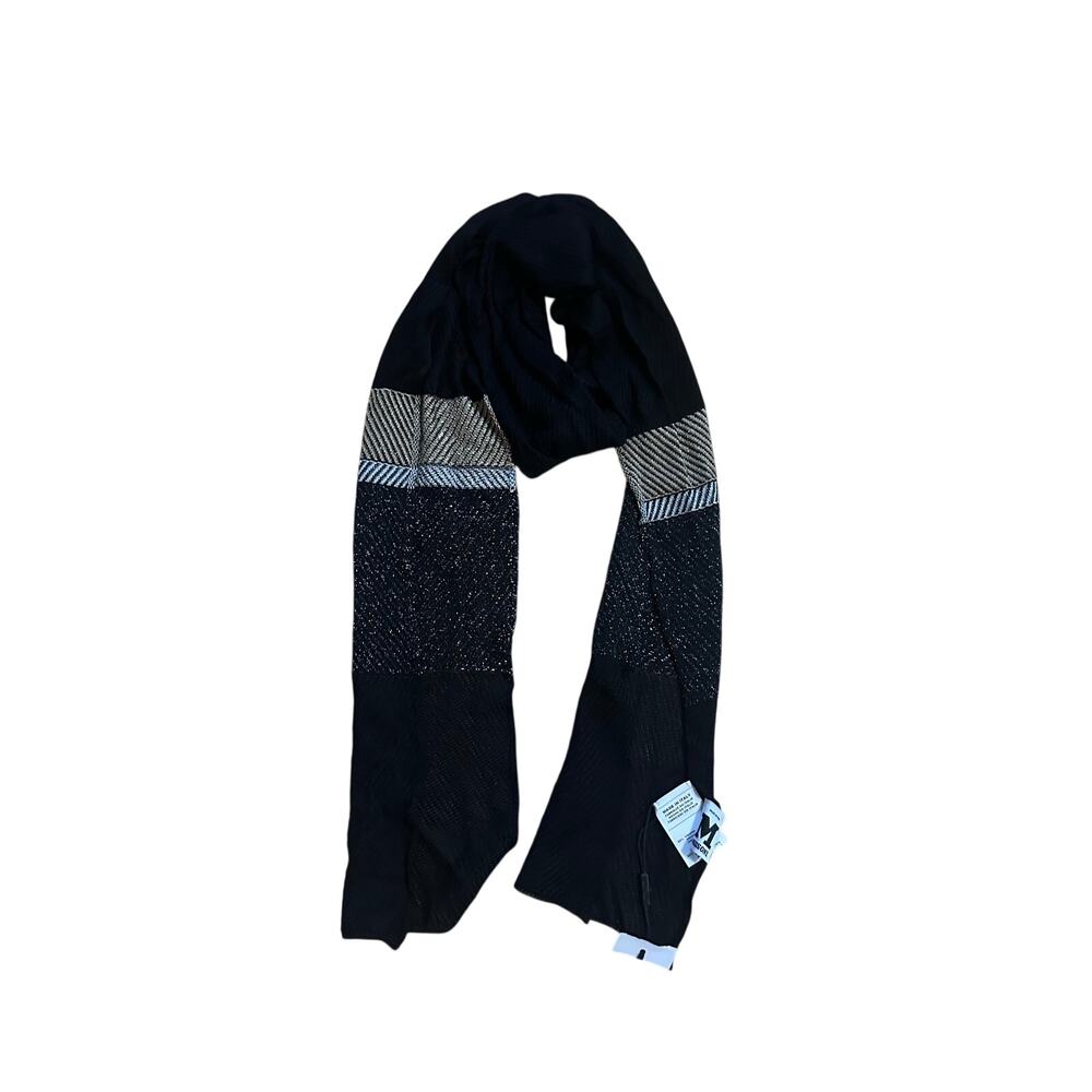 M Missoni Black and Metallic Scarf NEW WITHOUT TAGS